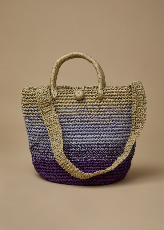 Basket Fique Crossbody Degradé - Lila