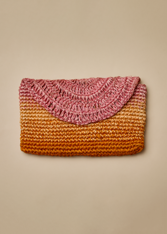 Clutch Fique Degrádé -  Mandarine