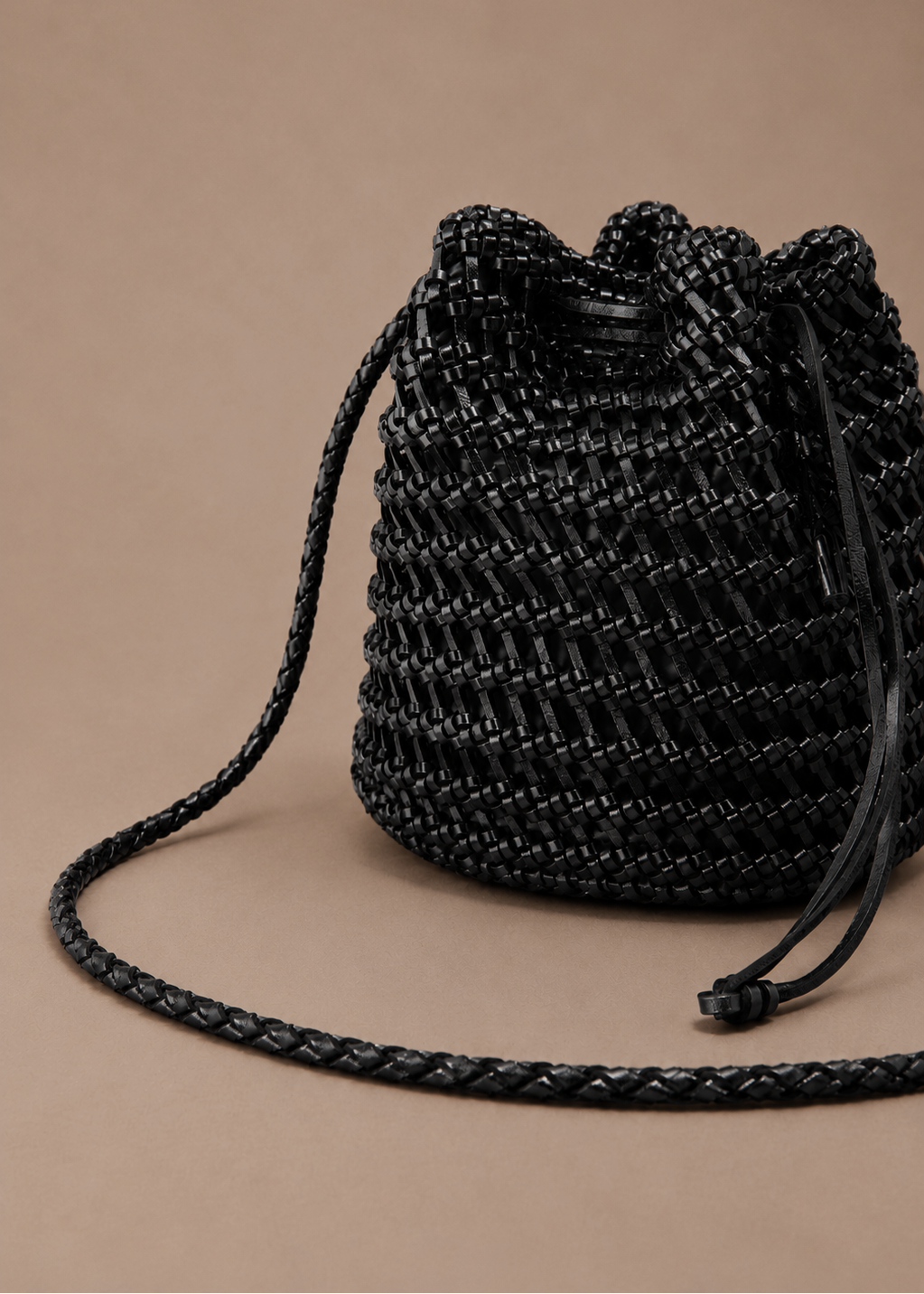 Leather Nest Bucket - Black