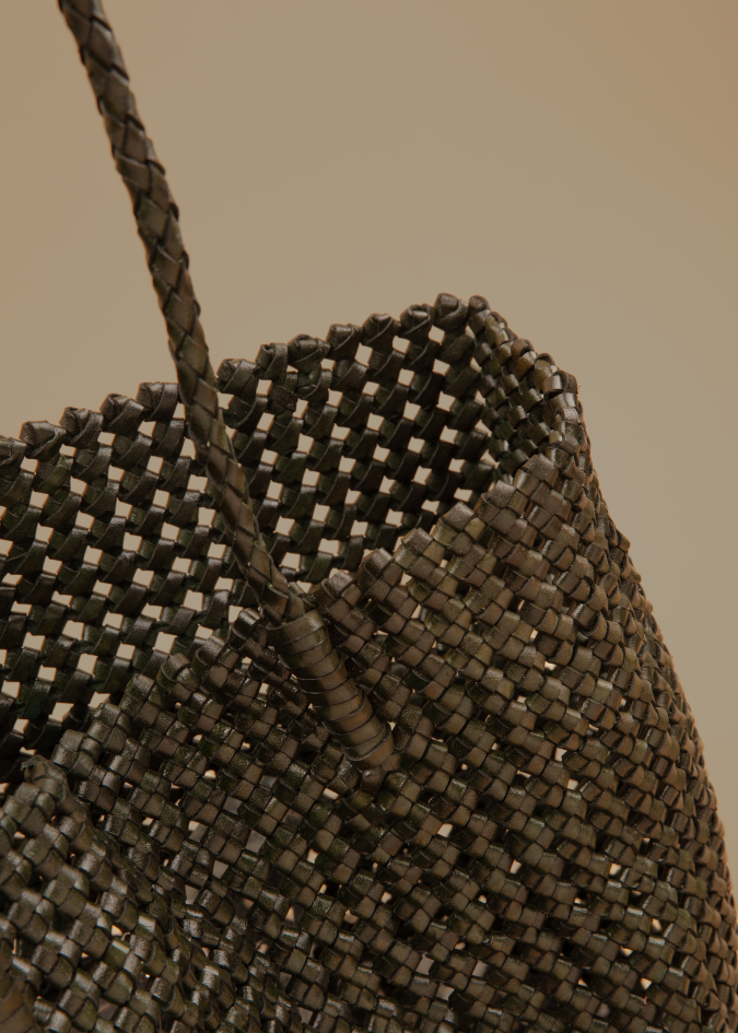 Leather Nest Bag Green