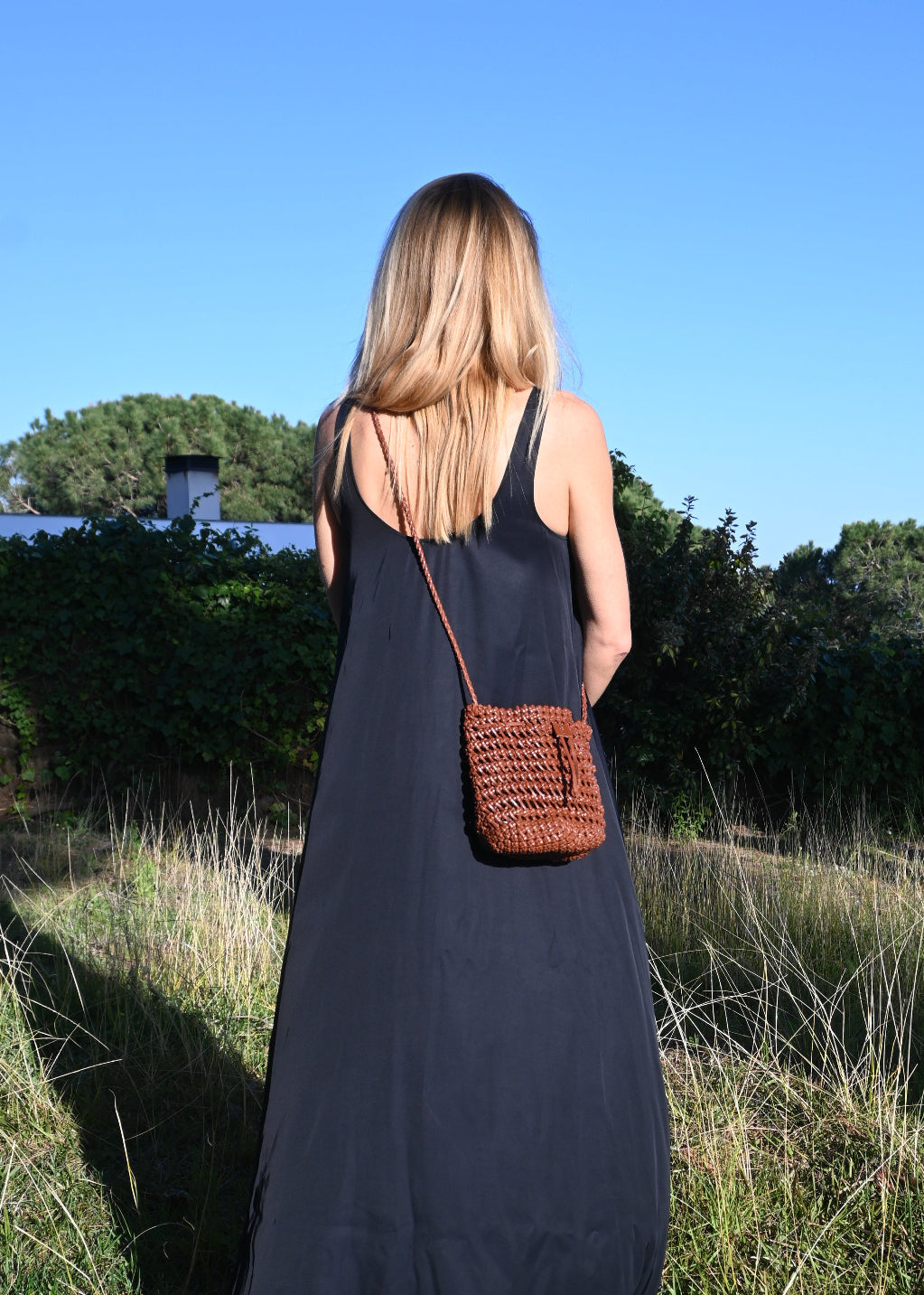 Leather Nest Bucket - Cognyac