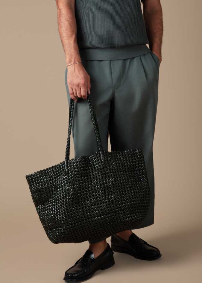 Leather Nest Bag Green