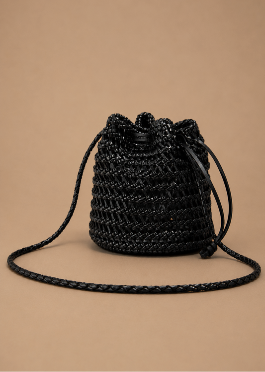 Leather Nest Bucket - Black